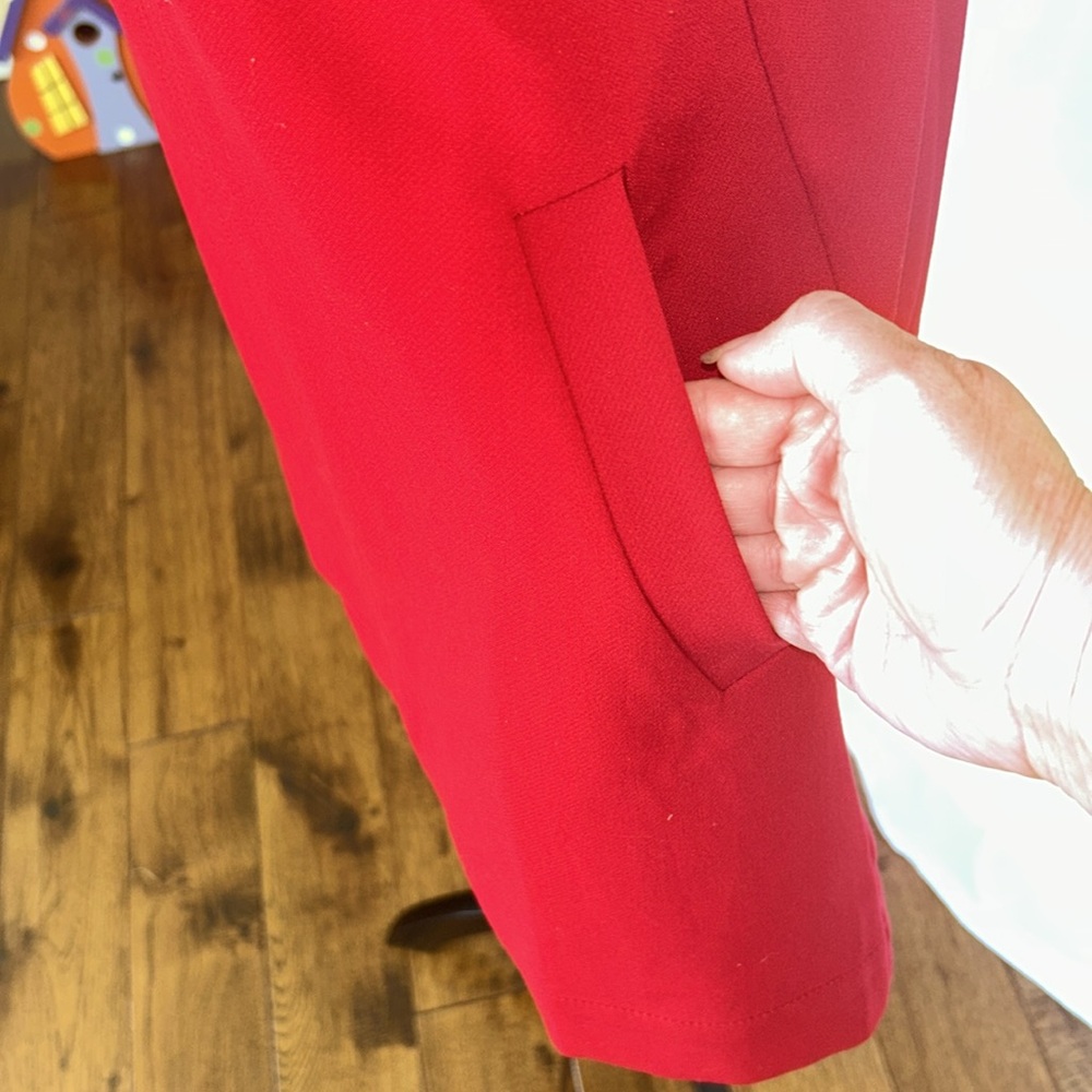 GAP Red V-Neck Dress: Size Small - Picture 4 of 10